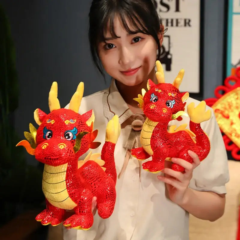 peluche dragon chinois