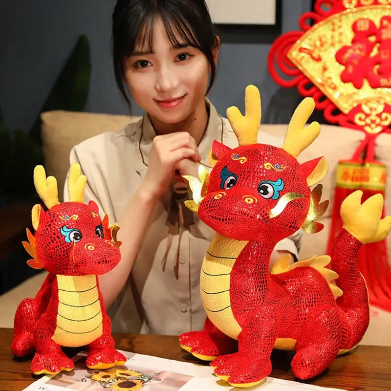 peluche dragon chinois