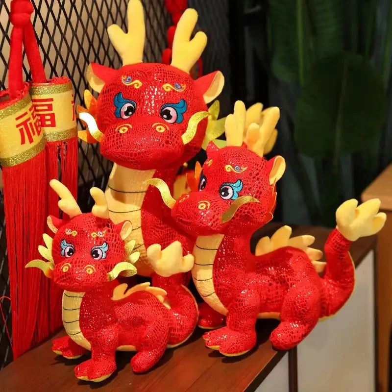 peluche dragon chinois