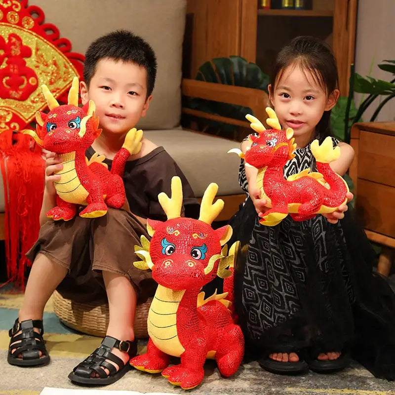 peluche dragon chinois