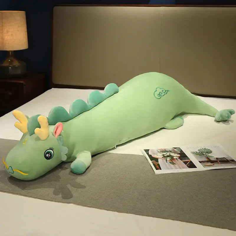 peluche dragon vert - 80cm