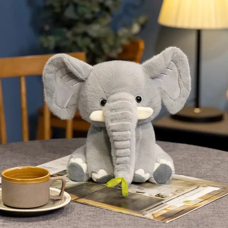 peluche éléphant gris - 25cm