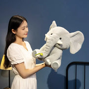 peluche éléphant gris