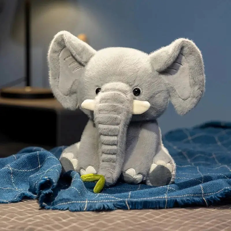 peluche éléphant gris