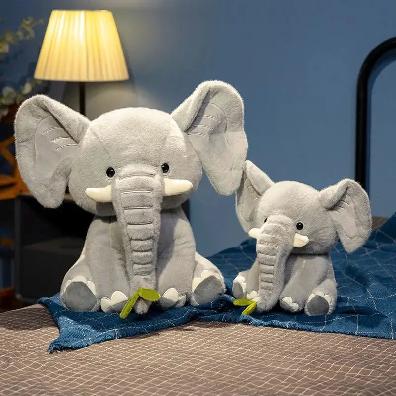 peluche éléphant gris
