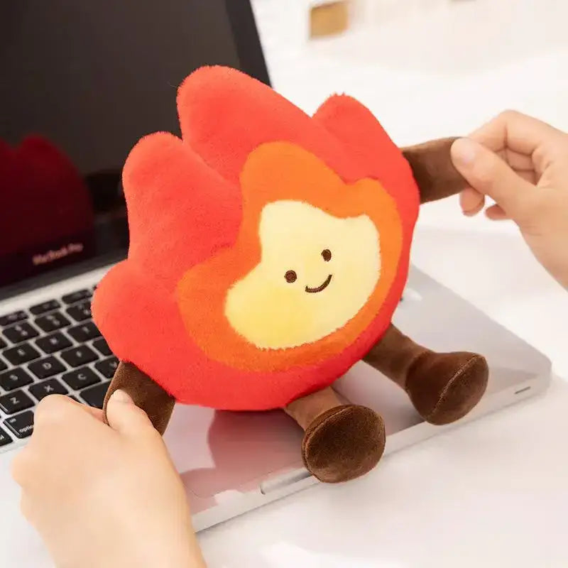 peluche flamme - Rouge (22cm)