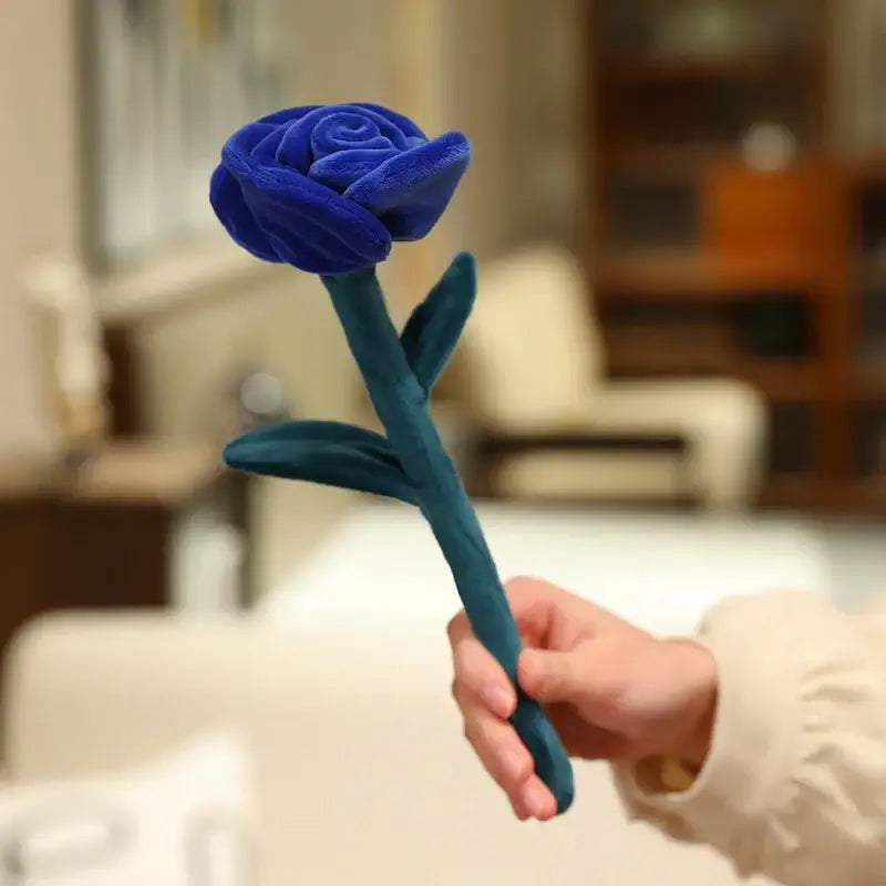 peluche fleurs - Bleu