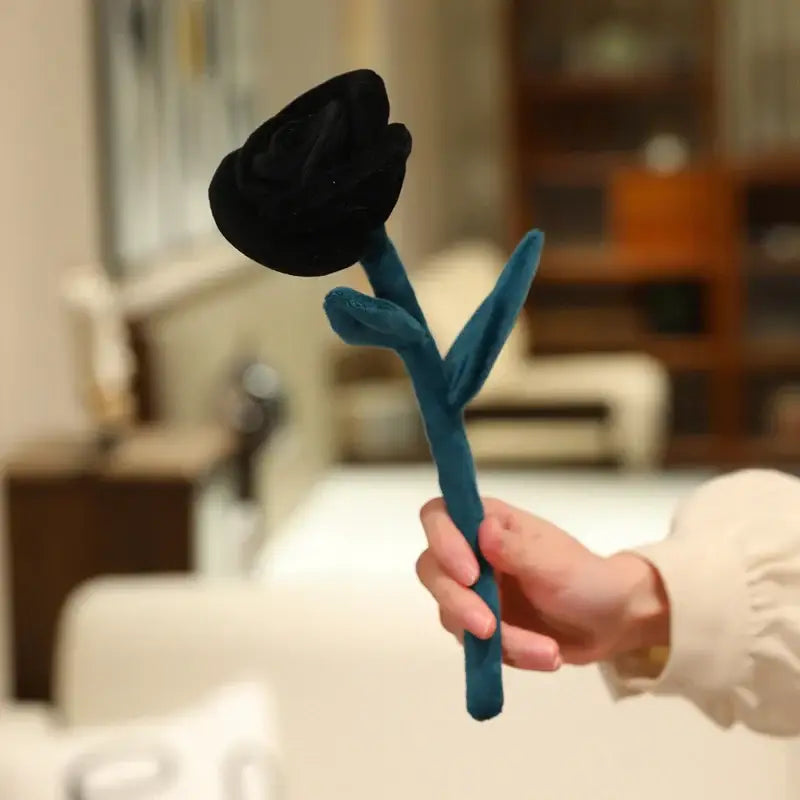 peluche fleurs - Noir