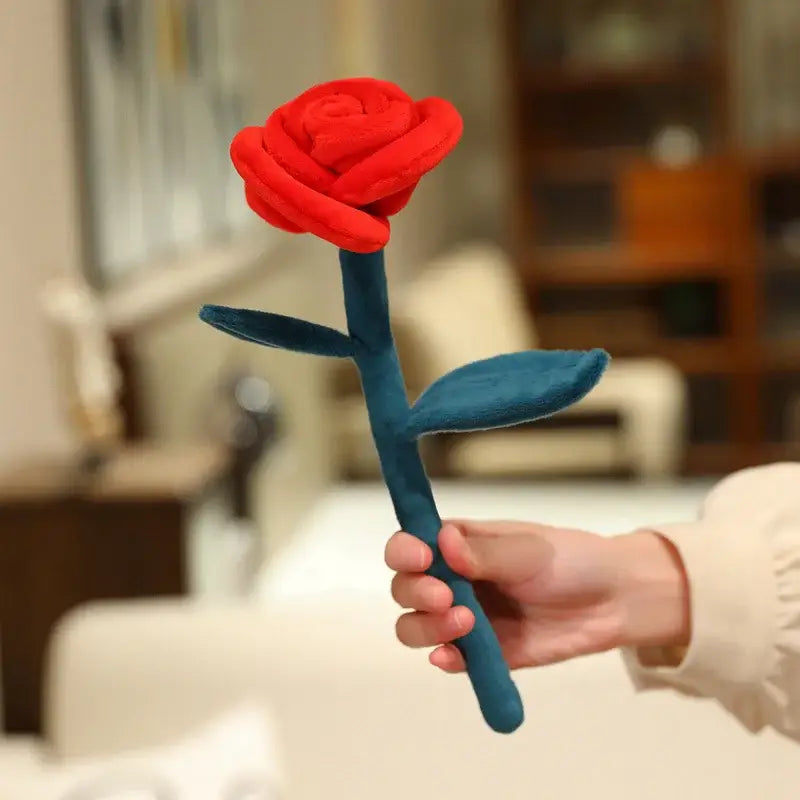 peluche fleurs - Rouge
