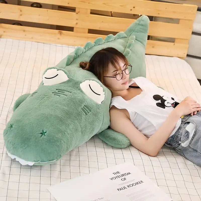 peluche géante crocodile