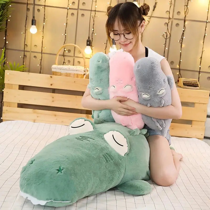 peluche géante crocodile
