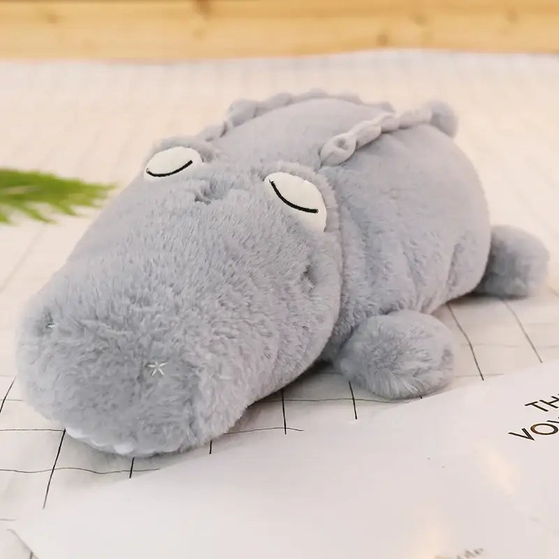 peluche géante crocodile - Gris / 50cm