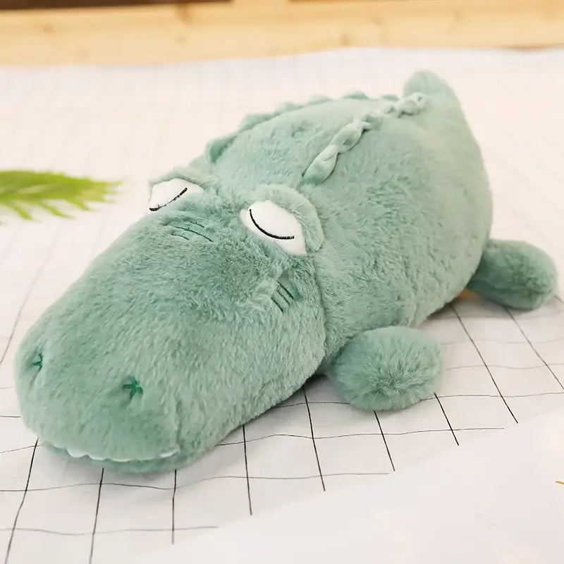 peluche géante crocodile - Vert / 50cm