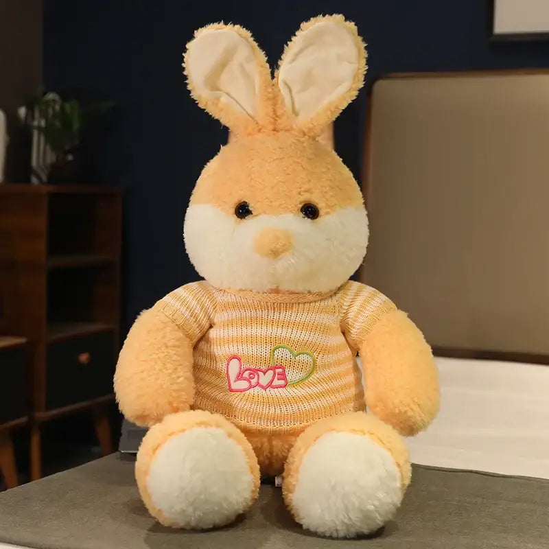 peluche géante lapin - Jaune / 110cm