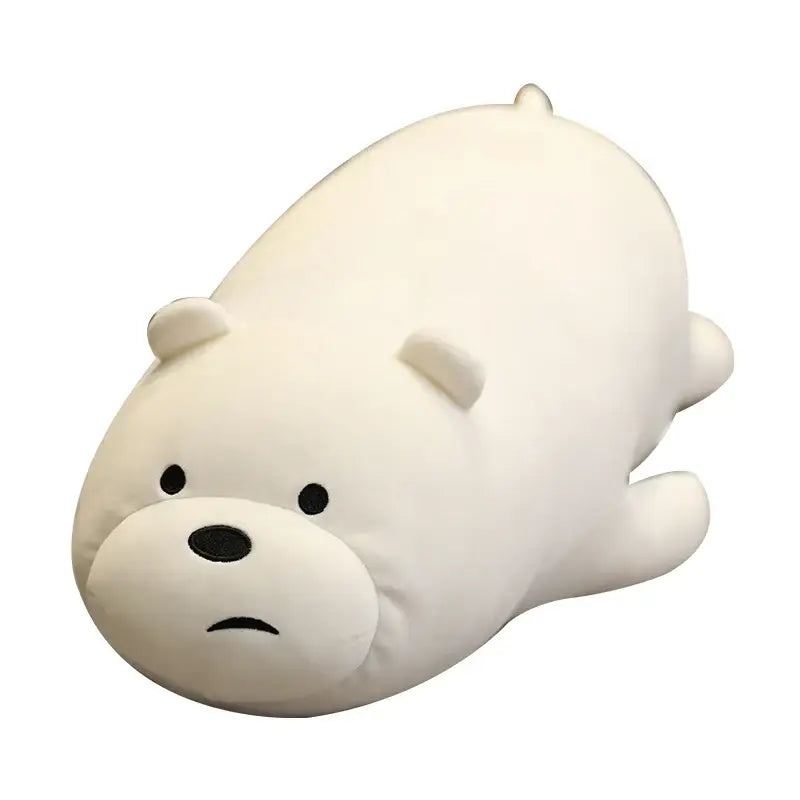 peluche géante ours blanc - Couché / 25cm