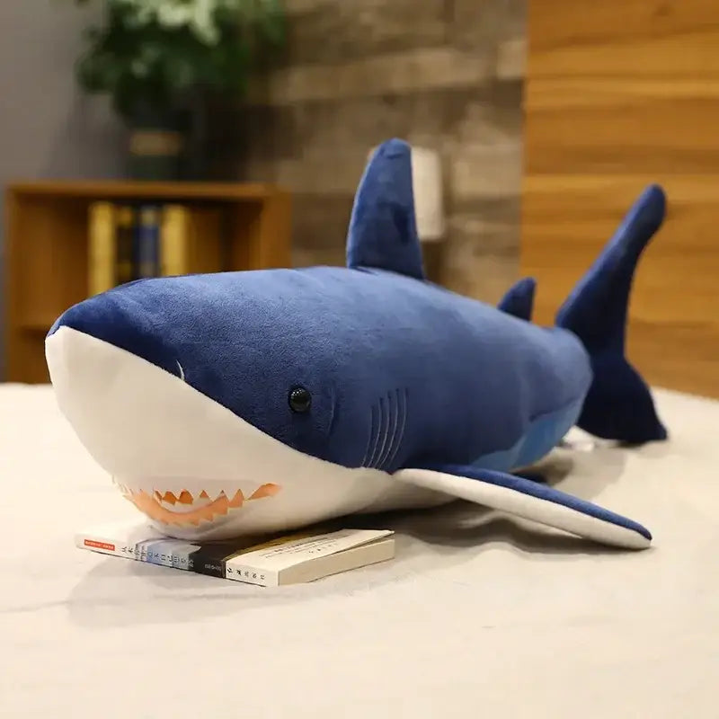 peluche géante requin - Bleu / 60cm