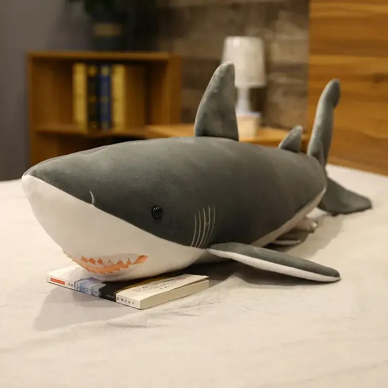 peluche géante requin - Gris / 60cm