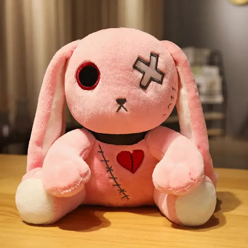 peluche gothique - Rose / 25cm