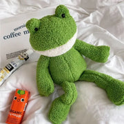 peluche grenouille verte