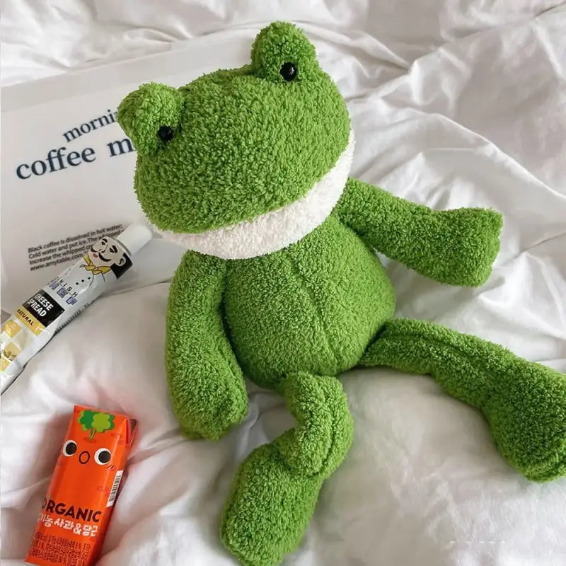 peluche grenouille verte