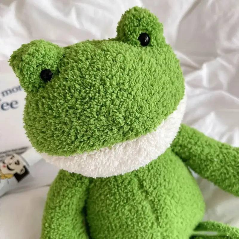 peluche grenouille verte
