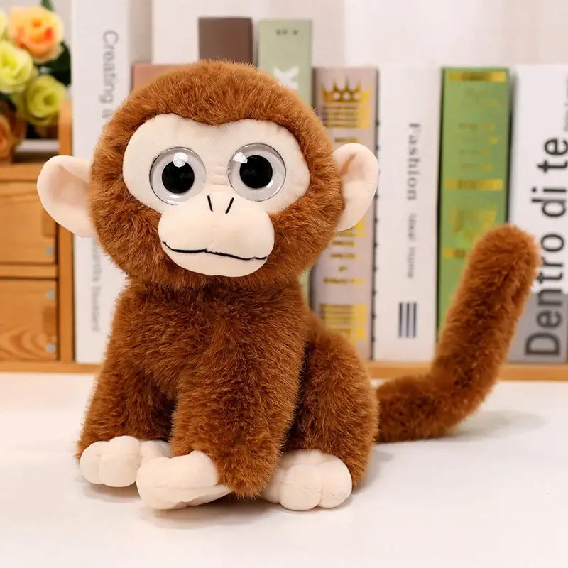 peluche gros yeux singe