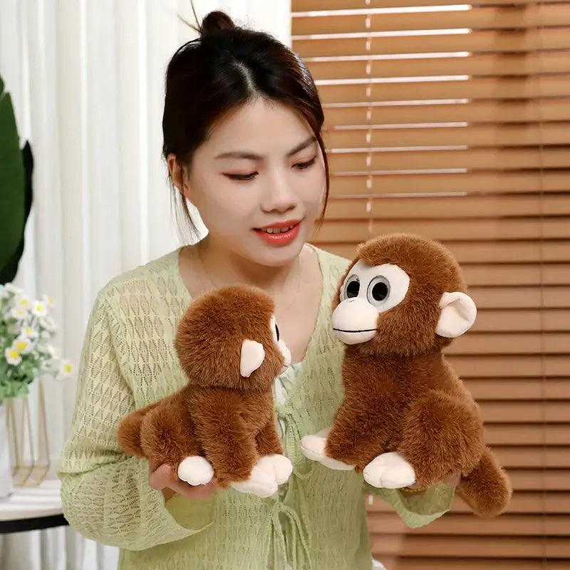 peluche gros yeux singe