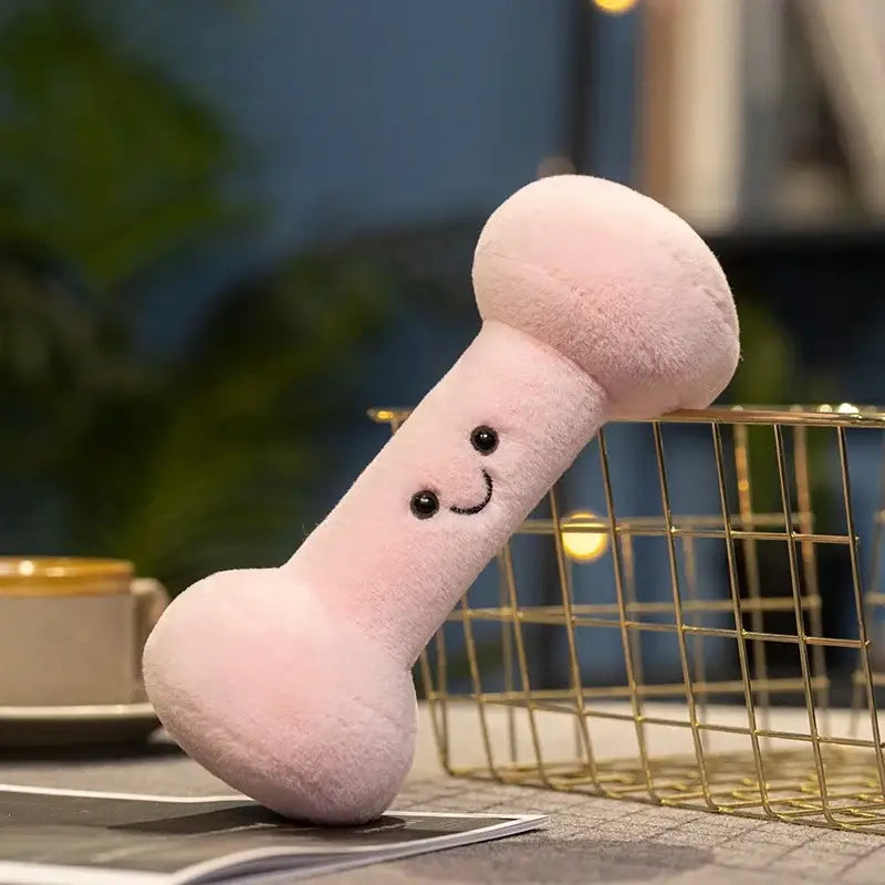 peluche haltère - Rose