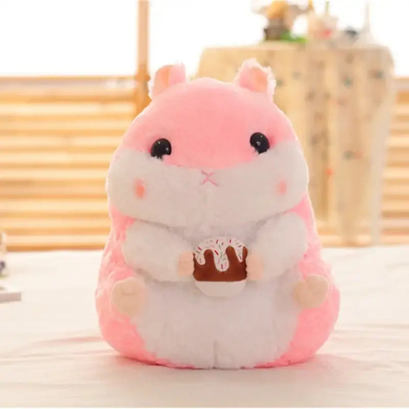 peluche hamster grande - Rose / 38cm