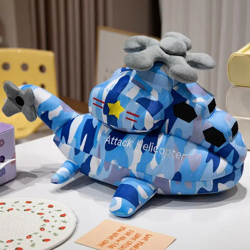 peluche helicoptere - Bleu / 30cm