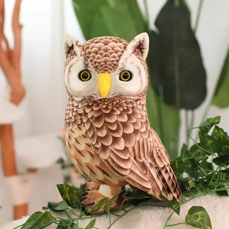 peluche hibou gros yeux - 20cm