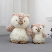 peluche hibou rose - 17x9cm