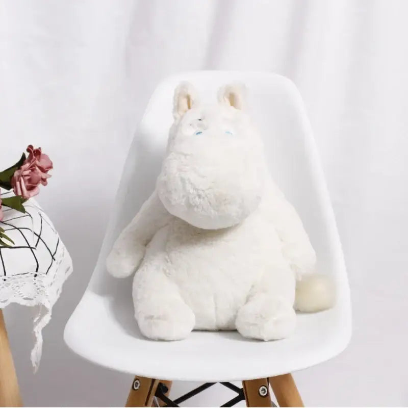 peluche hippopotame blanc