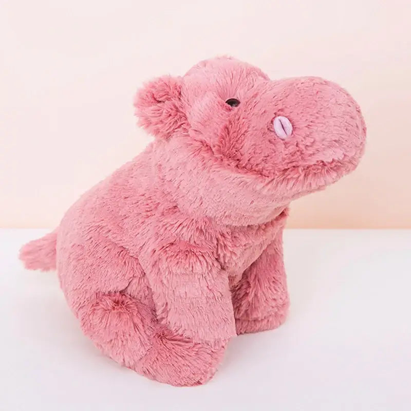 peluche hippopotame rose - 35cm