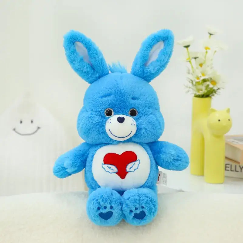 peluche lapin bleu