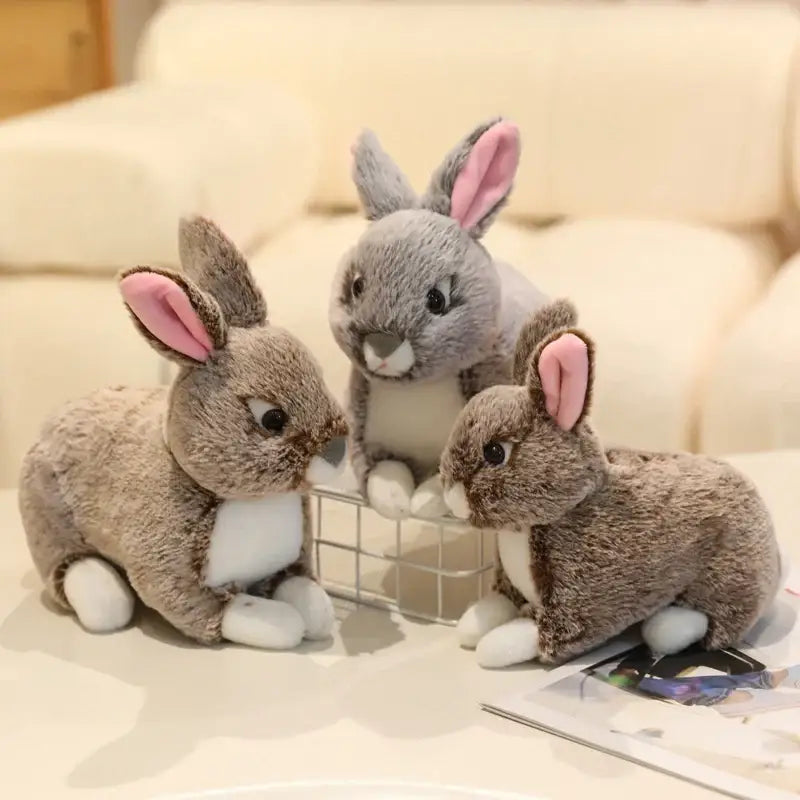 peluche lapin realiste