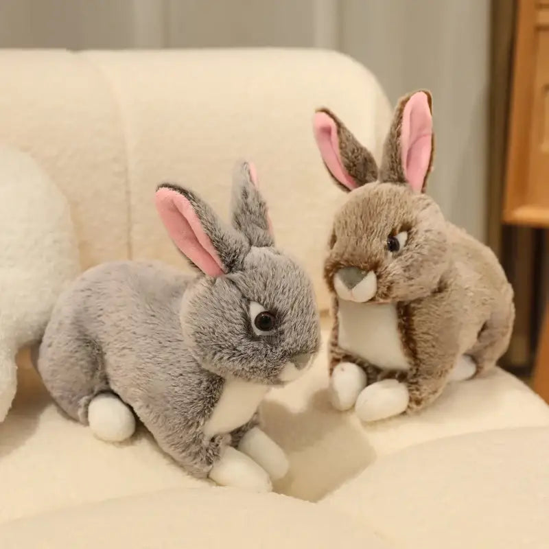 peluche lapin realiste
