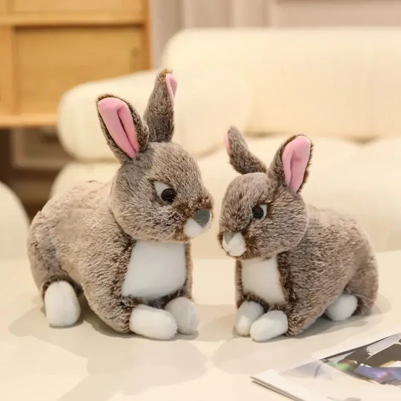 peluche lapin realiste