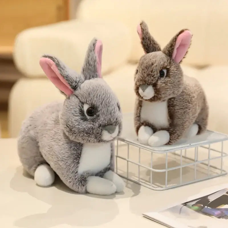 peluche lapin realiste