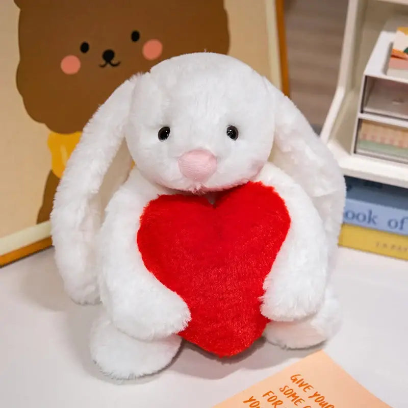 peluche lapin saint valentin - Blanc