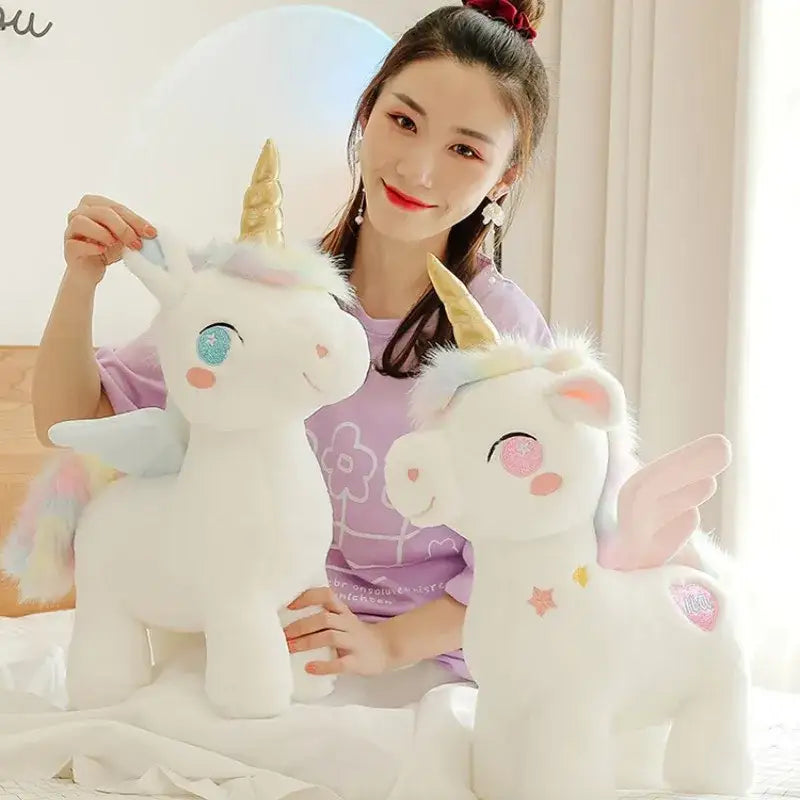 peluche licorne blanc