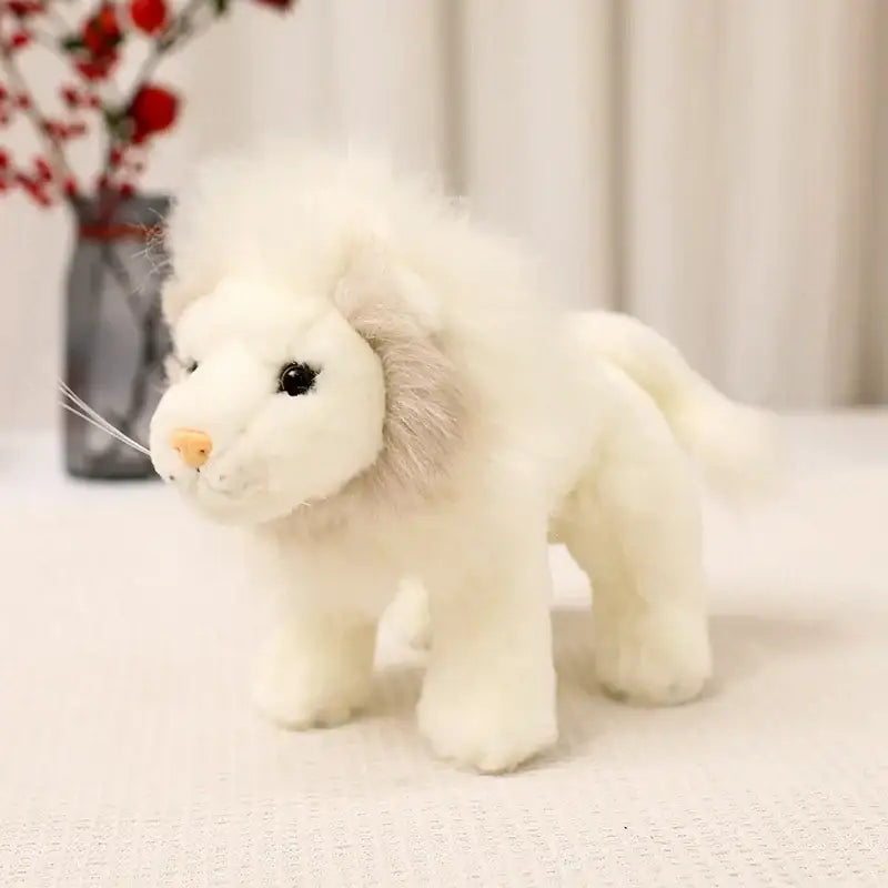 peluche lion blanc - 20cm