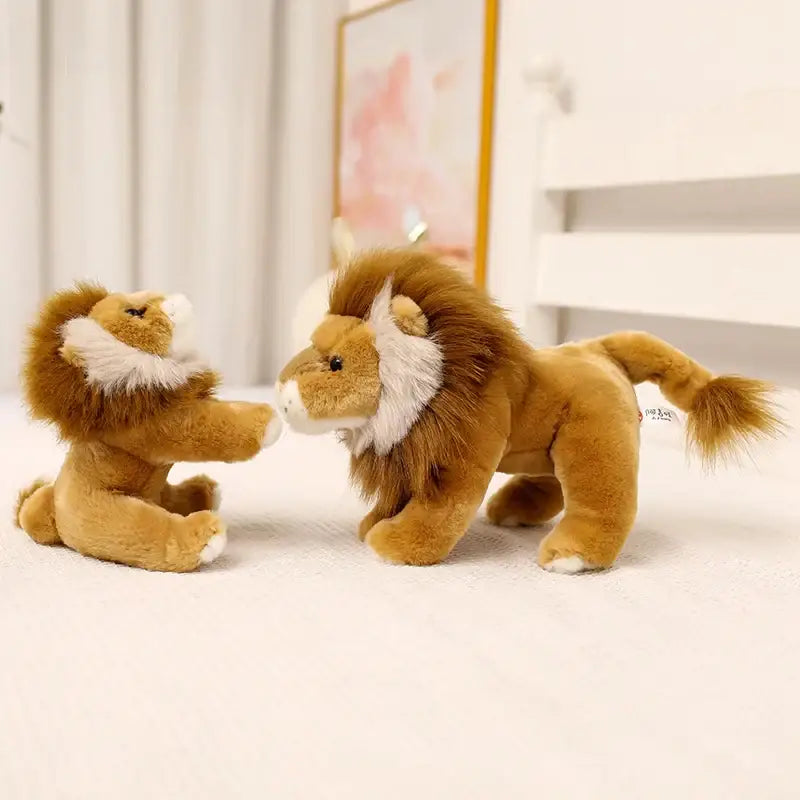 peluche lion realiste