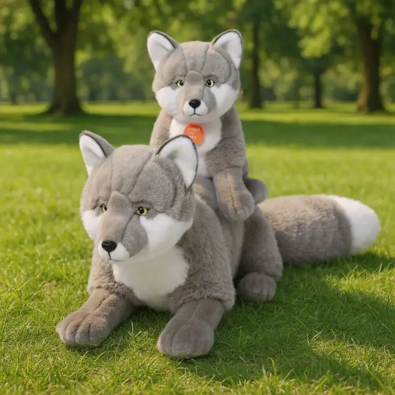 peluche loup realiste