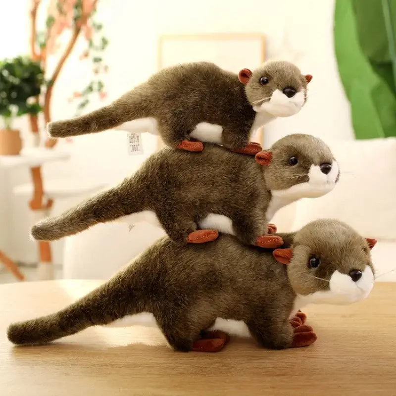 peluche loutre réaliste
