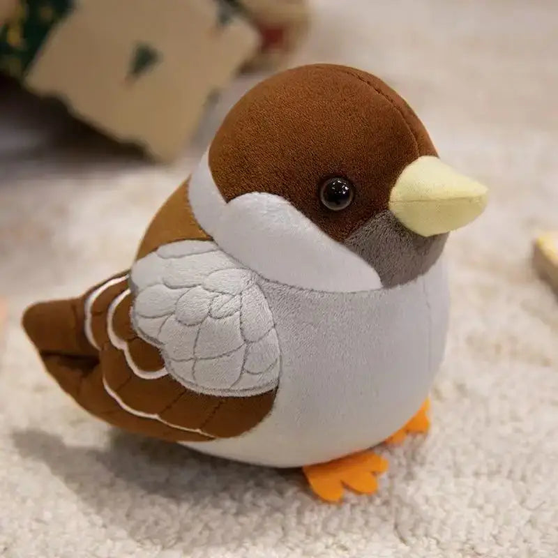 petit moineau peluche - 15cm