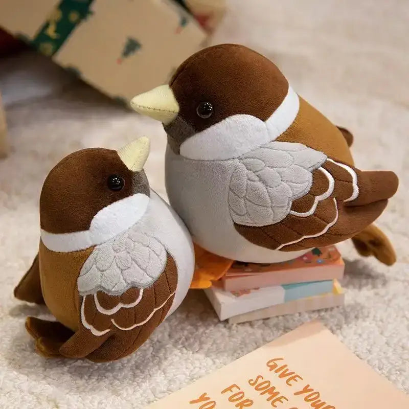 petit moineau peluche