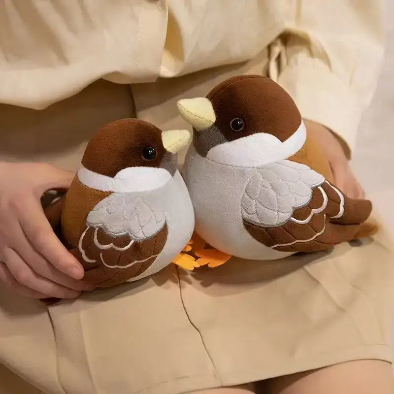 petit moineau peluche