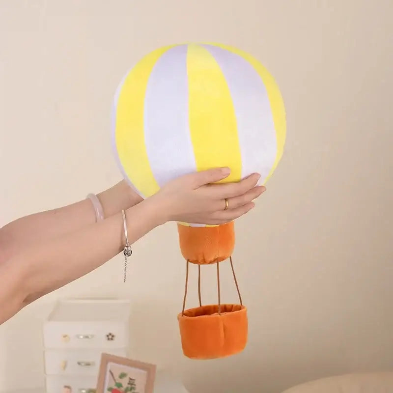 peluche montgolfière Jaune / 20cm