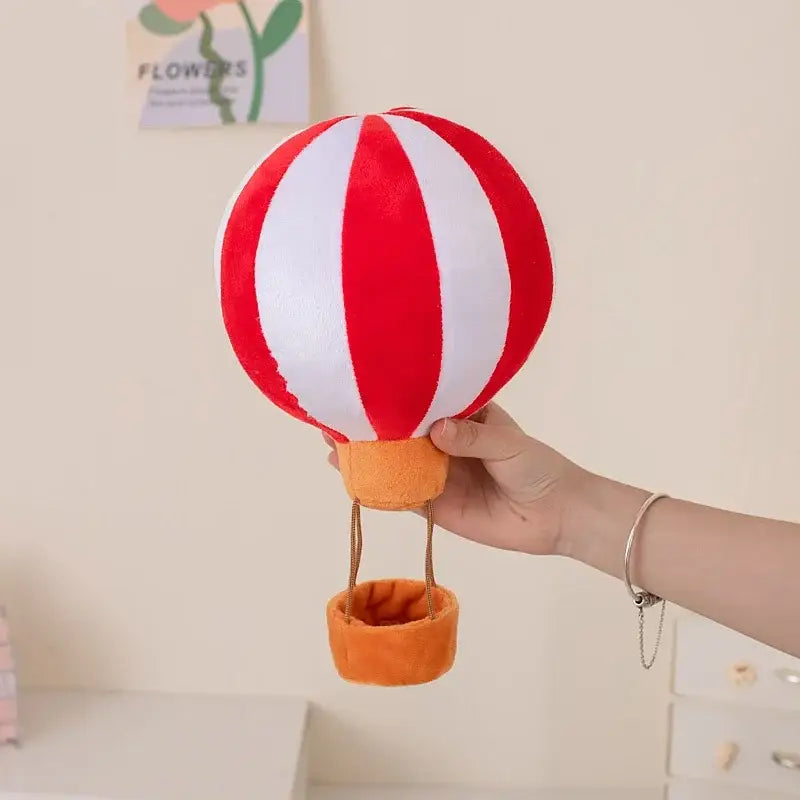 peluche montgolfière Rouge / 20cm